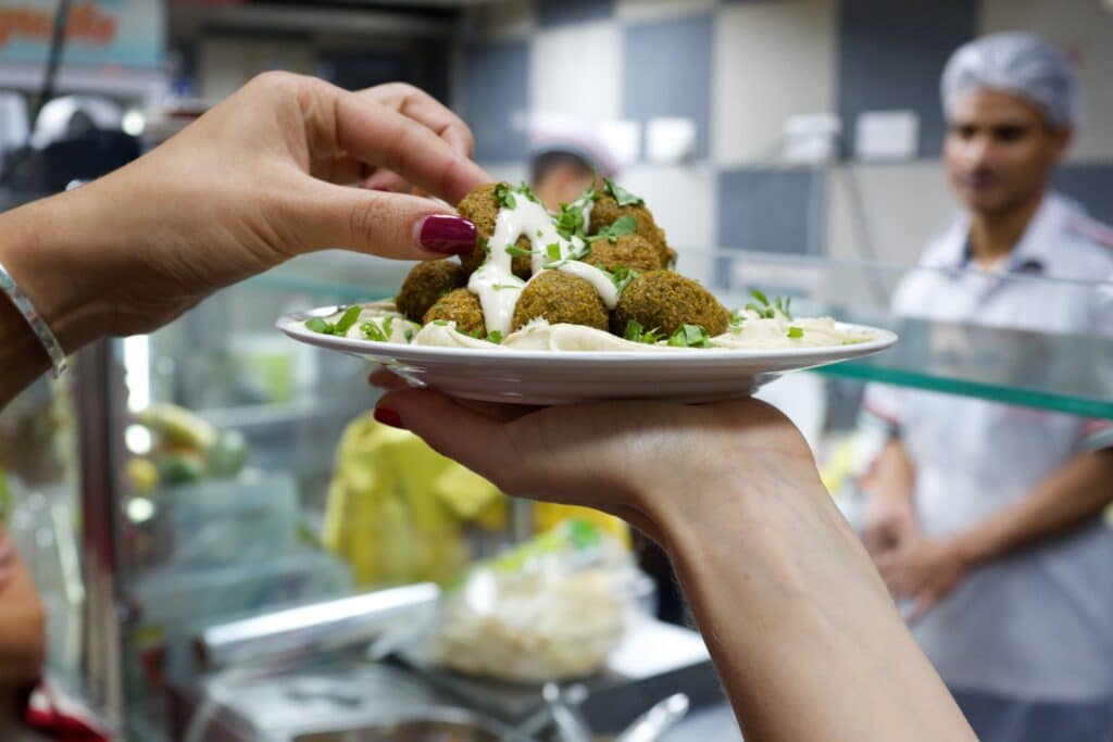 Mouthwatering Palestinian-Style Falafel Sandwich In Dubai